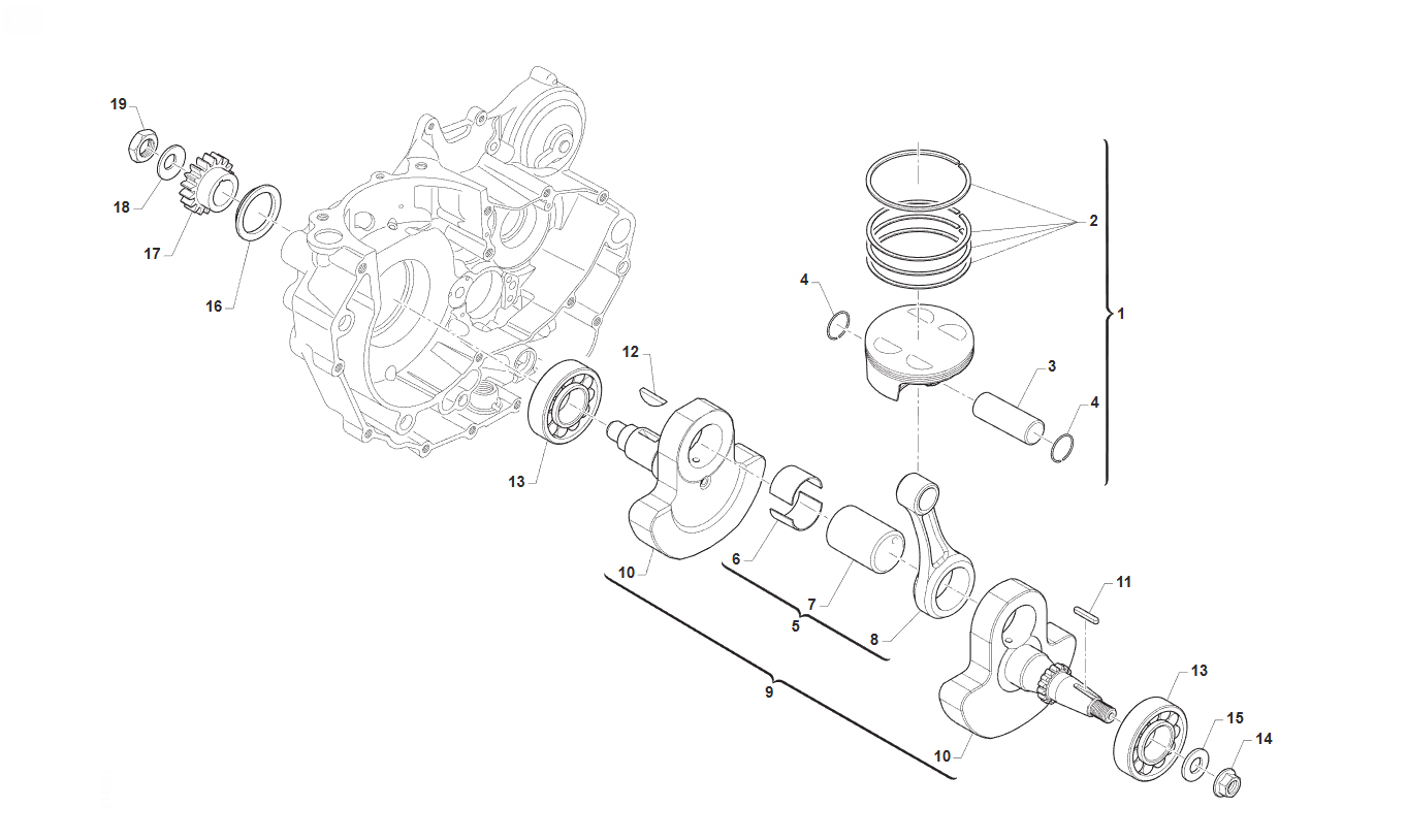 4T 450 FI EN/SMR DE 2022 A 2026 - MOTOR - CIGÜEÑAL-PISTON